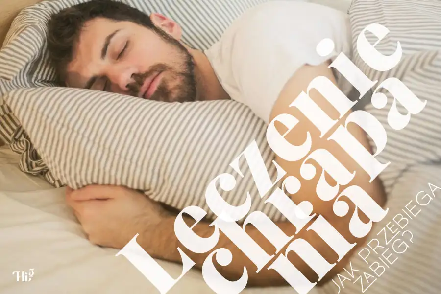 Hi5Clinic, Leczenie chrapania Lublin, Niwelowanie chrapania. Na zdjęciu: śpiący mężczyzna